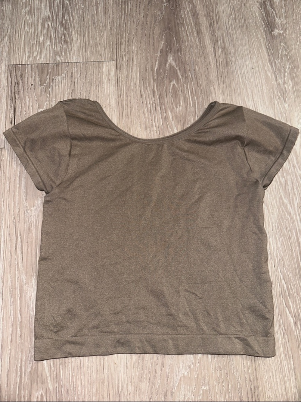 Free People Olive Scoop Neck Short Sleeve Tee